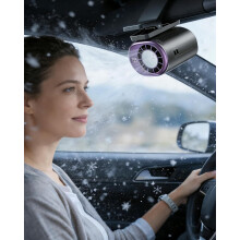 (Purple A, -) Ventilador clip coche LED 360 rotación 199 velocidades paraguas oficina coche playa