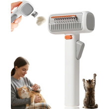 (1 Pcs, -) 2-in-1 selbstentfilzender Pflegekamm, Unterwollrakel für Hunde Katzen
