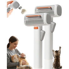 (2 Pcs, -) 2-in-1 selbstentfilzender Pflegekamm, Unterwollrakel für Hunde Katzen
