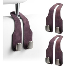 (Brown, -) Autostoel hoofdsteun haken – leren stoelleuning opberghaak organizer voor handtas