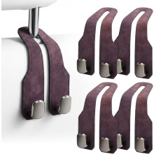 (Brown, -) Autostoel hoofdsteun haken – leren stoelleuning opberghaak organizer voor handtas