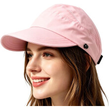 (Pink, color_name) Chapéu de Sol com Proteção UV, Aba Larga Ajustável para Cavalo