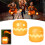 (2pcs, -) Abóbora Halloween Colapsável com Timer, Luz Noturna 1