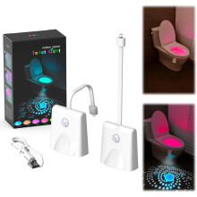 (2PCS, -) 3 stuks toilet nachtlampje met sterprojectie – 16 kleuren bewegingssensor