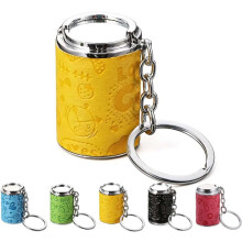 (Yellow, -) Mini munt opbergsleutelhanger – 2-in-1 geldorganizer muntportemonnee en tasje