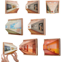 (4PCS-Charging Type, -) Nacktes Auge 3D Illusion Wandlampe, klassische Kunst Nachtlicht