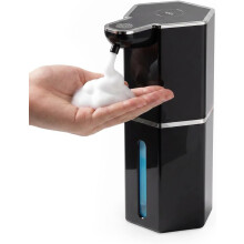 (Black, Foam type) Automatický dávkovač mydla, bezdotykový senzorový dávkovač tekutého mydla IPX7 do kúpeľne