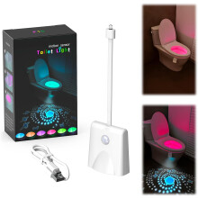 (1PC, -) 3 stuks toilet nachtlampje met sterprojectie – 16 kleuren bewegingssensor