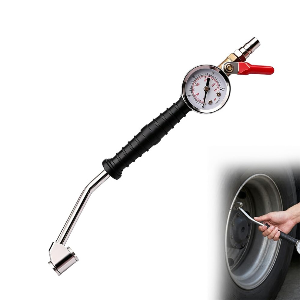 (1 Pcs, -) Heavy Duty Tire Inflator With Pressure Gauge, 220 Psi Air Compressor Accessory For Trucks Suvs 5437706827009