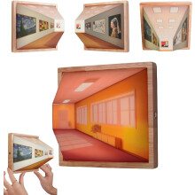 (D-Charging Type, -) Nacktes Auge 3D Illusion Wandlampe, klassische Kunst Nachtlicht