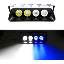 (Blue&White, -) 2-in-1 zuignap nood dash knipperlicht voor voertuigen