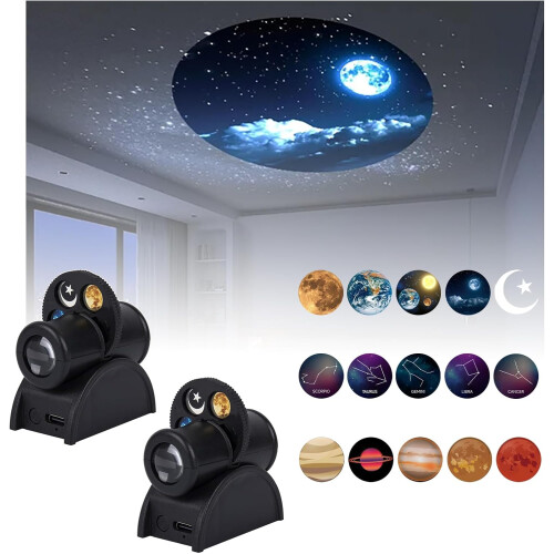 (2pcs, -) Προβολέας γαλαξία 15 σε 1 USB, νυχτερινό φως για παιχνίδια - Star projector for gaming room