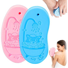 (Pink+blue, -) Magische exfoliërende badspons 2026 – super zachte herbruikbare body scrubber voor alle huidtypes