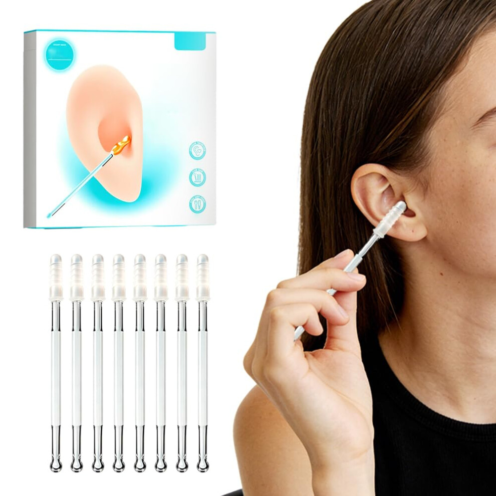 Oimg (24Pcs, Small) Sticky Ear Cleaning Stick 2026, Reusable Washable Earwax Removal Swabs With Dust Cover