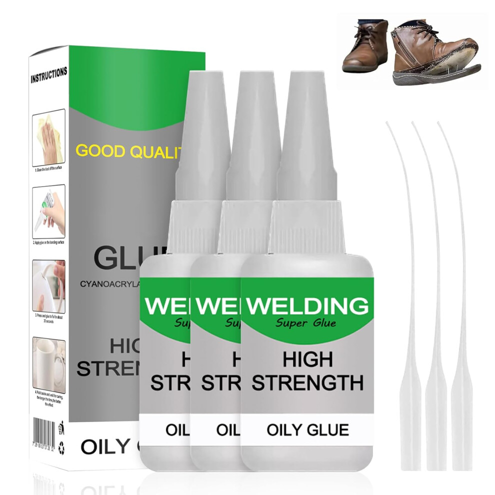 (3Pcs, -) Welding High Strength Oily Glue, Universal All-Purpose Super Glue Fast Drying For Metal Plastic Wood 5437706828228