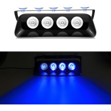 (Blue, -) 2-in-1 zuignap nood dash knipperlicht voor voertuigen