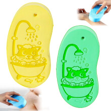(Yellow+green, -) Magische exfoliërende badspons 2026 – super zachte herbruikbare body scrubber voor alle huidtypes