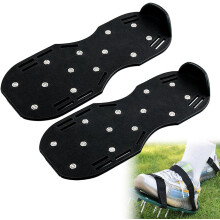 (Black, -) Lawn Aerator Shoes for Grass 2026, Heavy Duty with 26 Steel Spikes, Universal Fit Men's Sizes 6-14