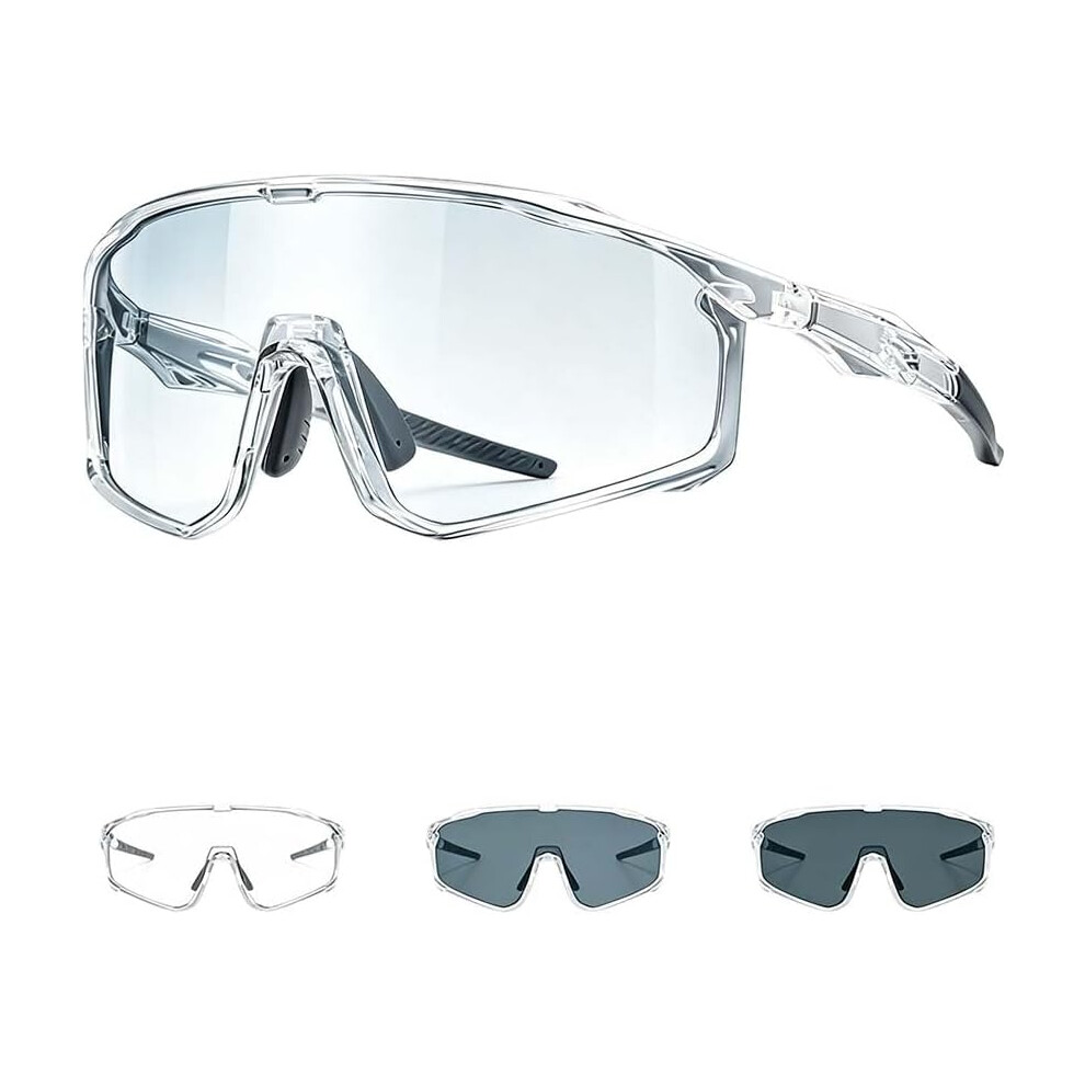 (Transparency, Color_name) Photochromic Cycling Glasses For Men Women, Uv400 Protective Sunglasses For Hiking Cycling 5437706829652