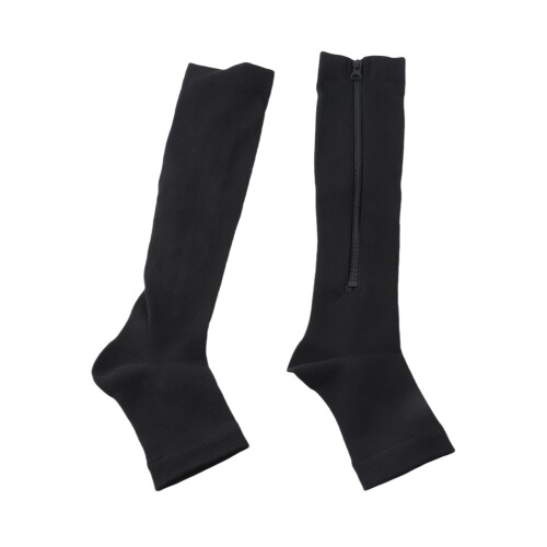 Open Toe Zip Compression Socks 3 Pack