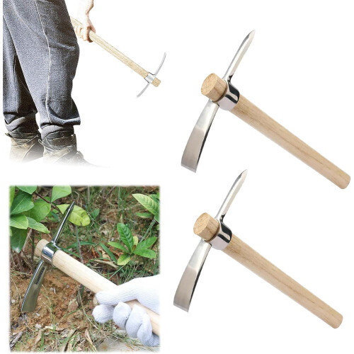 (S-2PCS, -) Ανοξείδωτη διπλή αξίνα, τσάπα κήπου - Pickaxe mattock