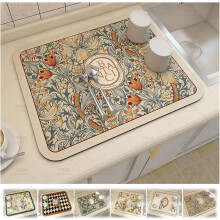 (B, 11.8" x 15.8") Alfombrilla escurre platos tierra diatomeas, absorbente antideslizante cocina