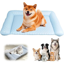 (Blue, Large) Koiran jäähdytyspatja, pestävä itsejäähdyttävä matto suurille koirille
