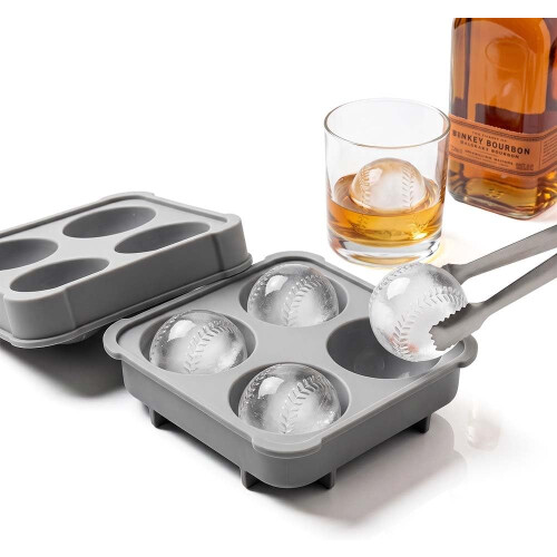 (4 Balls, -) Καλούπια πάγου μπέιζμπολ 3D 2.2" - 3D baseball ice molds