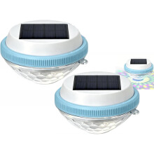 (Colorful-2PACK, -) 2er Pack Solar schwimmende Pool Lichter, Auto On/Off LED für Erdbecken oberirdische Pools Teich Garten