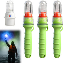 (Blue, -) 3 Pack Boat signal light2026, Upgraded LED Electronic Marine Distress Flare Waterproof Emergency Signal Light