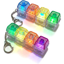 (Color a, -) 2 juguetes teclado 2026, llavero clicker oficina escritorio, estrés portátil