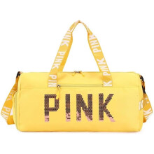 (B, -) Sac duffel sequins brillants femme, 46cm gym avec compartiment chaussures