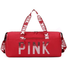 (H, -) Sac duffel sequins brillants femme, 46cm gym avec compartiment chaussures