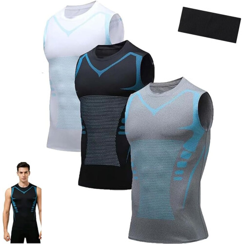 (3pcs, X-Large) Ανδρική συμπιεστική μπλούζα V Boost V2