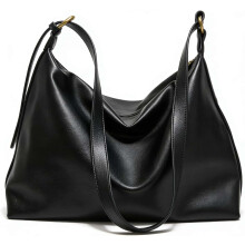 (Black, -) Sac tote simili cuir grand, 36cm laptop bandoulière travail voyage