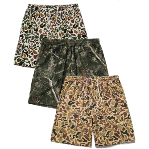 (3pcs-c, 3X-Large) 3 τεμ ανδρικά σορτς καμουφλάζ κυνηγιού, 7 ιντσών