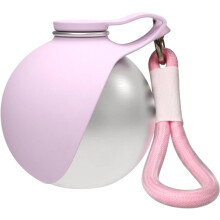 (Pink-B, -) 2 az 1-ben hordozható kutya vizespalack tálkával, rozsdamentes acél adagoló utazáshoz