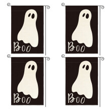 Halloween Themed Linen Double-Sided Printed Garden Flag Holiday Decor Garden Flag Welcome Flag At the Entrance No.34