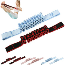 (2PCS-F, -) 8/12-Section Fitness Resistance Band for Stretching & Yoga, Numbered Adjustable