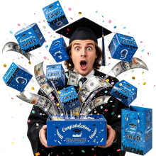 (Blue, 18pcs) 2026 afstuderen verrassing pop-up cadeaudoos, 18/25 stuks exploderende gelddoos voor contant geld