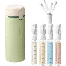 (Green, -) 4-in-1 Reisespenderflasche, drehbar, auslaufsicher