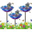 (3pcs-blue, -) Μεταλλικά στοιχήματα λουλουδιών μπάνιο πουλιών, χειροποίητο 1