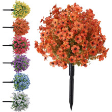 (Orange, -) Kunstmatige petunia bloemen met grondstaak, UV-bestendig voor buitentuin