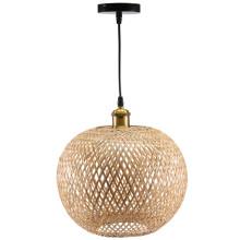 Tkana Bambusowa Lampa WisząCa Kreatywny żYrandol Rattanowy do Salonu Bar Retro Tkana Lampa WisząCa