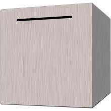 (Silver, 5.7-in) Cofre de Aço Inoxidável para Adultos, Quebra para Abrir, Formato Cubo