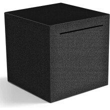 (Black, 4.72-in) Cofre de Aço Inoxidável para Adultos, Quebra para Abrir, Formato Cubo
