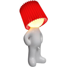 (Red, stand) Abajur de Mesa Homem Tímido - Interruptor Engraçado, Presente Inesquecível