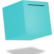 (Green, 5.7-in) Cofre de Aço Inoxidável para Adultos, Quebra para Abrir, Formato Cubo