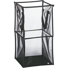 (Black, -) Dubbellaags opvouwbare opbergmand - duurzaam polyester mesh voor kleding en speelgoed