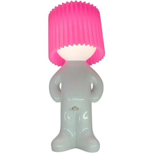 (Pink, stand) Επιτραπέζιο φωτιστικό ντροπαλό αγόρι, αστείο δώρο, διακόσμηση γραφείου